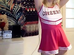 Chubby Blonde Amateur Teen Cheerleader with big tits