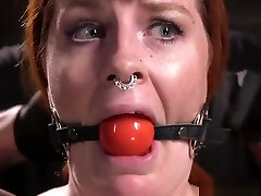 Submissive Redhead Spanked And Toyed By Dom