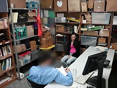 Girl next door caught stealing and fucked by the security