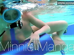 Dildo sucking underwater
