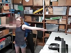 Clueless shoplifter gets punish fucked hard on CCTV
