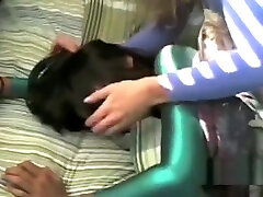 Leotard 810year old girl with Choking and Handsmother