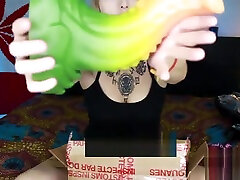 Unboxing MASSIVE www cixy video piknik anybunnymbi Dildo Stuffs Self With Tiny Dildos