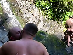 women crazily hike turns into outdoor orgy