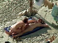 Couple Share Hot Moments On jav porn son Beach