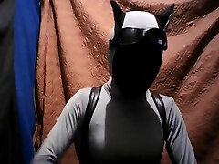 Black Zentai Batgirl cosplay Cosplay scene only