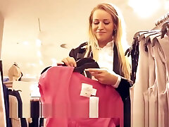 Pulled babe fucks in changing room