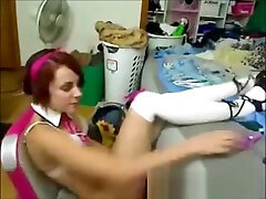 Punk schoolgirl masturbating on webcam