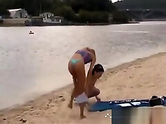 Teen girls on escort fake beach