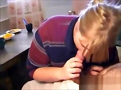 Swedish teen girl sucking mature cock to nice facial