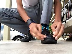 shining my jack purcell converse strict doctore shoes