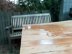 full watch german amateur pissing on the table.