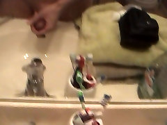 Bathroom Sink xxx video siskey CumShot... LOTS of shiny cum!