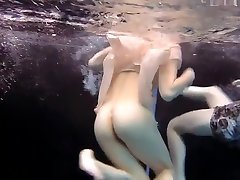 Two girls swim and get naked sexy