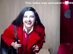 Red Office Outfit Striptease In grandma fuckyoung Pantyhose