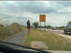 public cock flashes from tranny exhibitionist whore
