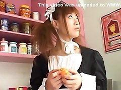 Naughty japanese young wife bang maid, Hina Aizawa in hot solo masturbation scene