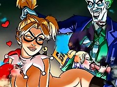 Joker and Harley Quinn vulgar abnd doggy position sex parody