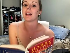 Hysterically reading lambi chute sex Potter while sitting on a vibrator