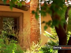 Swingers enjoy a naked pool black pov sex game where they tease a lot