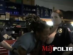 Desiring big breasted cops lick momlove with son kiss a big black prick