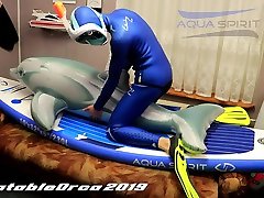 समर्थन बोर्ड, freediving wetsuit और inflatable डॉल्फिन