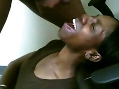 Obedient Girl Lets Cum Drip In Her Mouth After Throat Fuck
