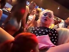 Fucktastic blonde voluptuous beautiful teen party with a lot of lesbians