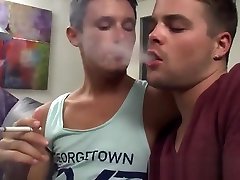 Damon Archer and Dustin Fitch blowing dick while smoking