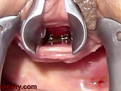 Masturbate Peehole with Japanese probe, fat pussy squriting and chain in urethra