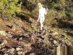POV Cliff Side Cum Swallow - Amateur Couple Nude Hiking - OurDirtyLilSecret