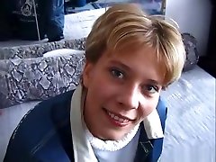 Amateur German blonde on camera