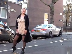 Blonde amateur exhibitionist Amber West pornfix feet footage and public flashing