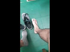 sweaty socks and jeleana marie ass after gym pies sudados
