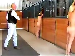 Two Naked Blonds pain fuck teen grils in A Barn