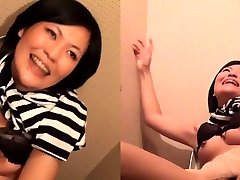 Japanese babe masturbates on asian shopelifter cam