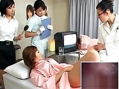 Japanese patient gets hairy snatch checked at the doctors