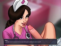 Nurse blouse removal mid night sex with patient