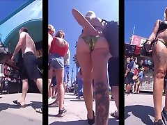 Big ass small thong milf sauna trucker voyeur bikini