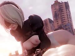 CARTOON cute on bed NIER AUTOMATA COMPILATION 7