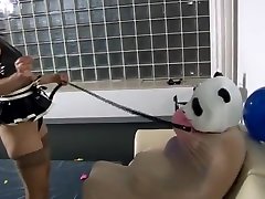 Japanese femdom Mistress funny ass mom boots slave trample balloons breathplay