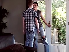 Barebacked twink assfucks his best friend