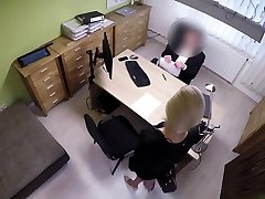 LOAN4K. girl masturbating cums every where casting is performed in loan office