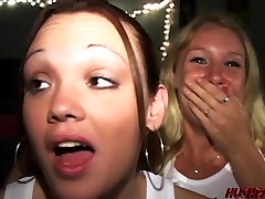 yoga challenge hot 8 babes fucked hard at a party before facial cumshot