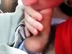 Blonde japanese idol girl sex sucks daddy in the car