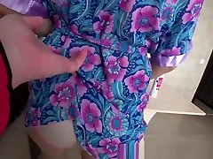 POV.milf fucks a hairy hole in her daughter. tights, nylon, cream pie