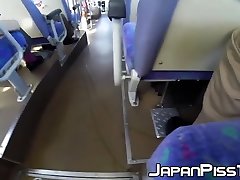 Japanese secretly pisses while riding in list star porn transport