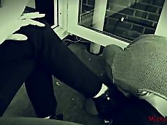 Mistress Shoes Slave licking her High Heels - stop time in office Kym
