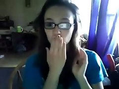 Cute teen strips and fingers lesbo kasumi on webcam