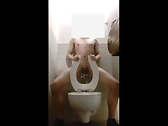 fap on public toilet 2 - no cum